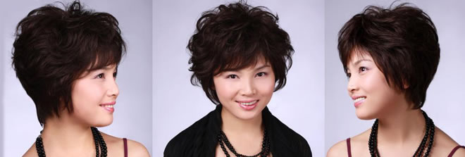中年女士假發(fā) 中年女士假發(fā)定做