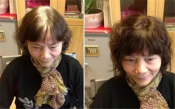 中老年女式假發(fā)套 白發(fā)客戶案例