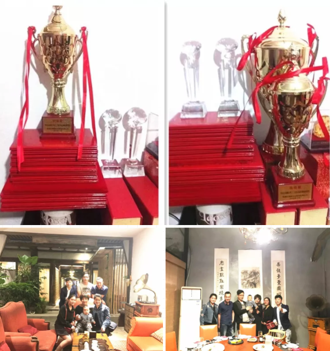 唐風(fēng)采福州店 張經(jīng)理獲得個(gè)人優(yōu)秀獎(jiǎng)以及合影